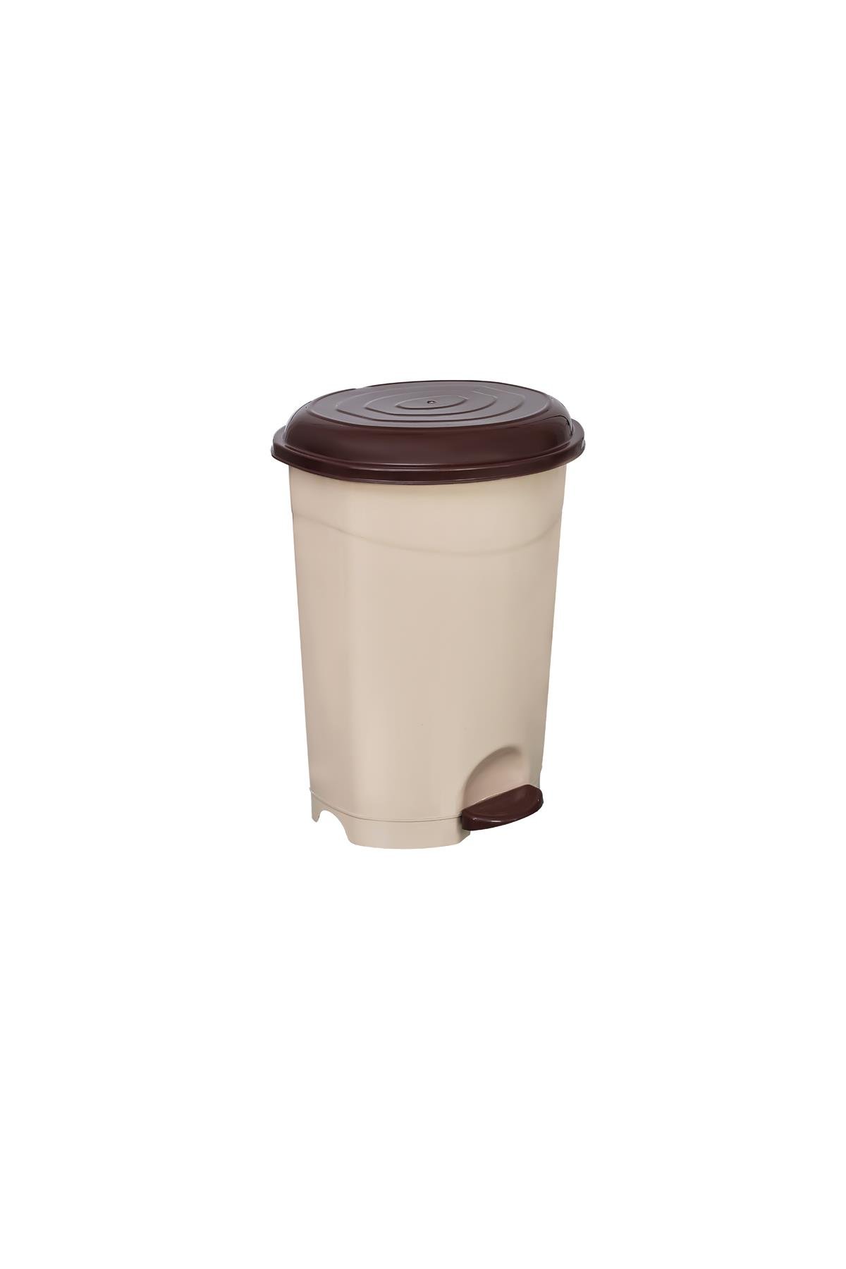 Planet Pedallı Çöp Kovası 6 LT No. 2 Yeni Krem / Çikolata Kahve